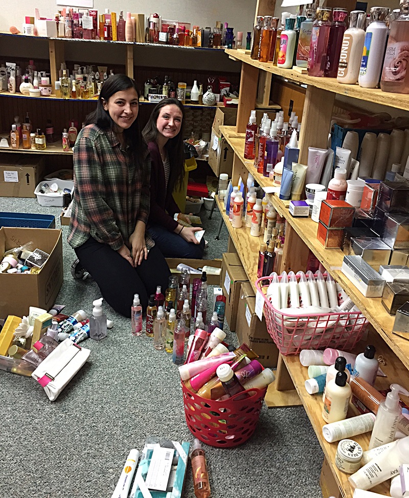 Audubon Interact Club Members in the Finishing Room
